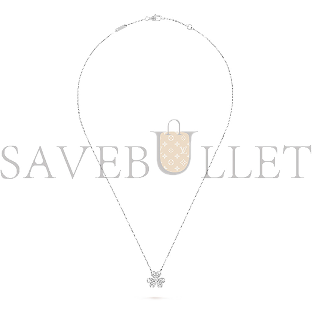 VAN CLEEF ARPELS FRIVOLE PENDANT, MINI MODEL - WHITE GOLD, DIAMOND  VCARP3W300